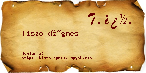 Tiszo Ágnes névjegykártya