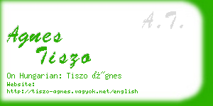 agnes tiszo business card